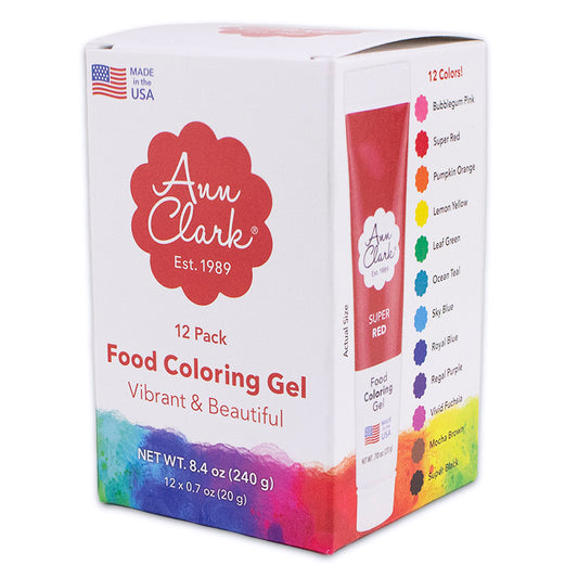 Ann Clark Food Coloring Gel 12-Pack